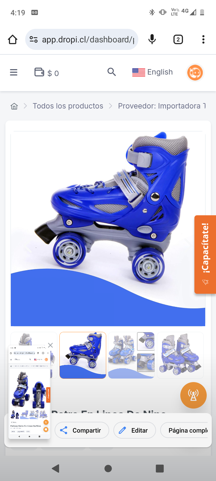 Patines Retro En Linea De Nino