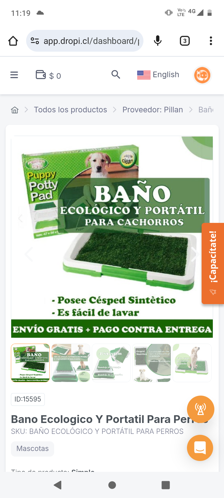 Bano Ecologico Y Portatil Para Perros