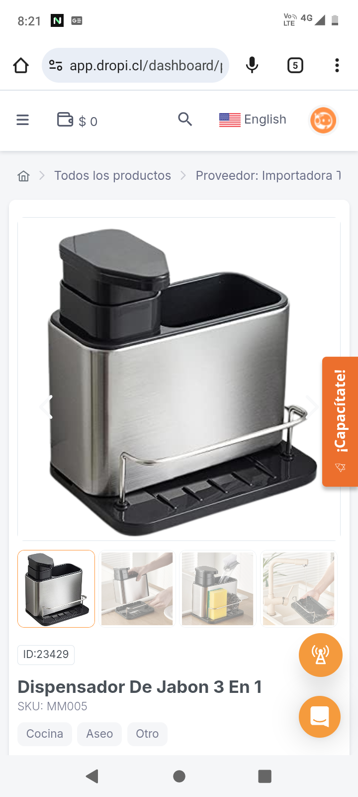 Dispensador De Jabon 3 En 1