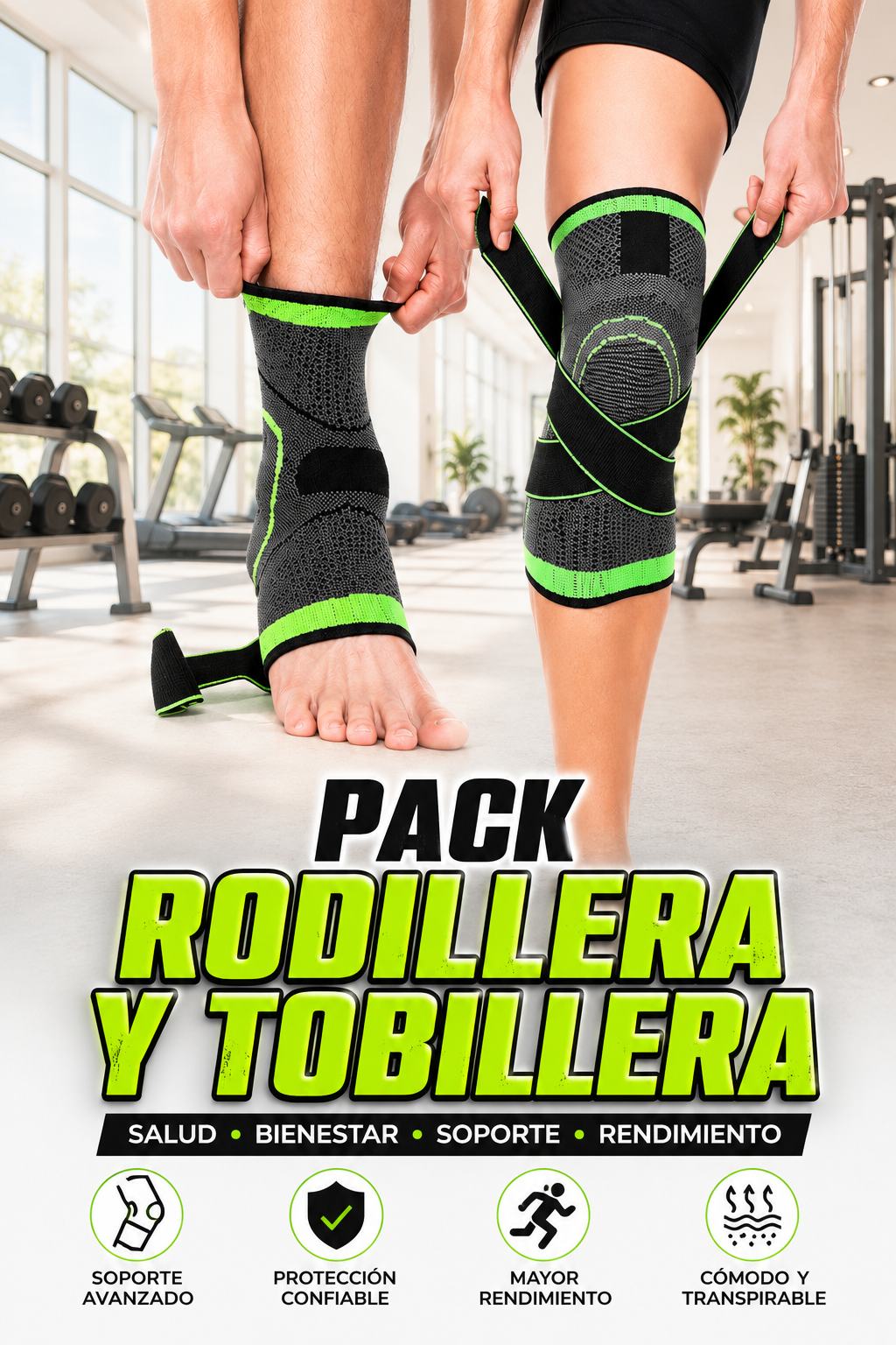 Pack Rodillera Y Tobillera