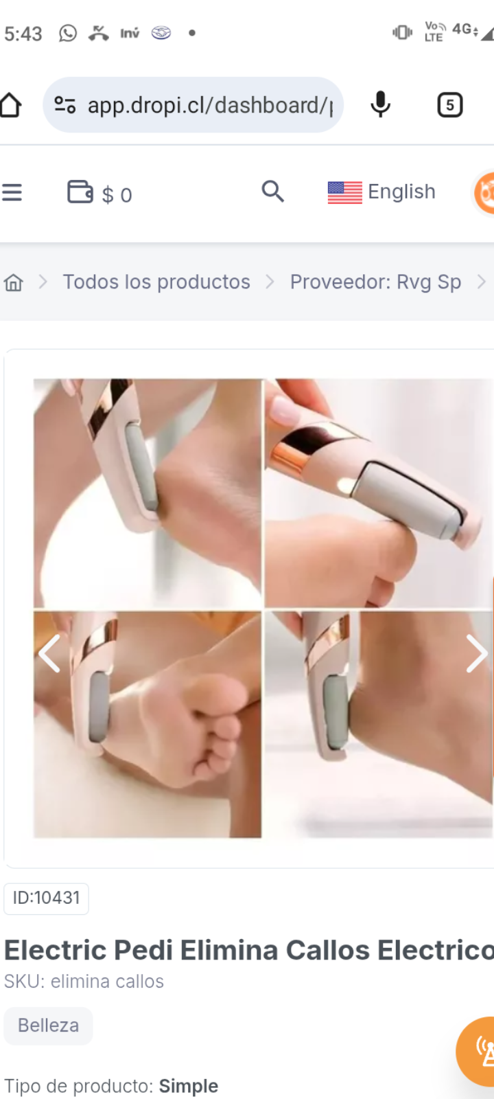 Electric Pedi Elimina Callos Electrico